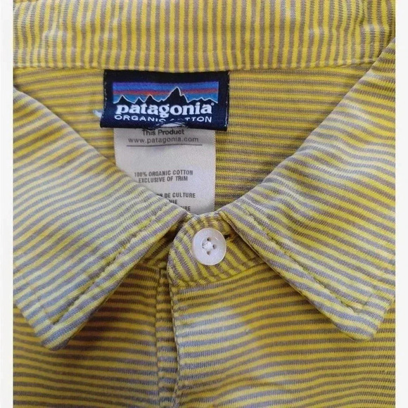 Patagonia Golf Polo Shirt Yellow Size XL - Picture 8 of 8